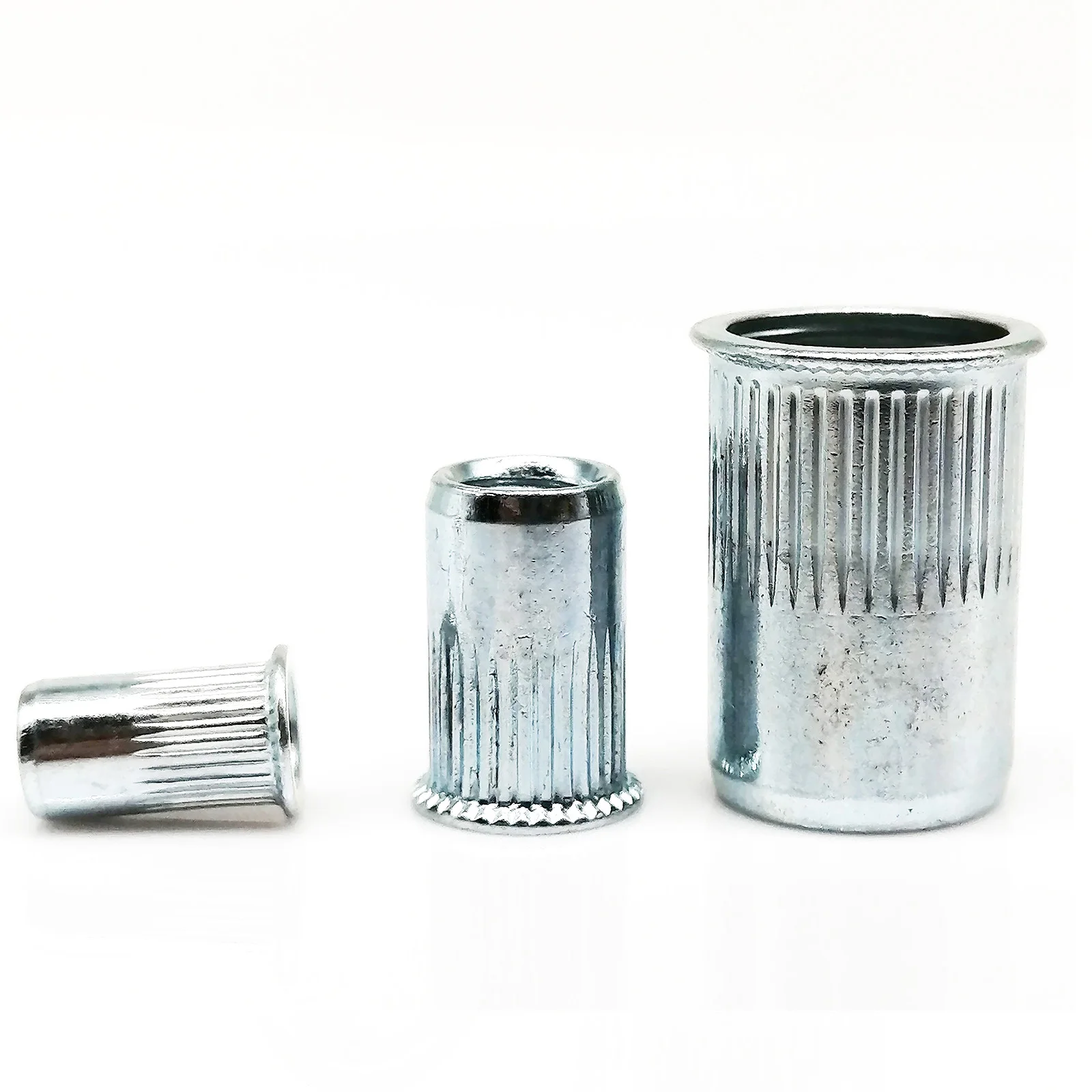 Carbon Steel Rivet Nut M3 M4 M5 M6 M8 M10 M12 Zinc-plated Small Countersunk Head Threaded Binding 10/20pcs