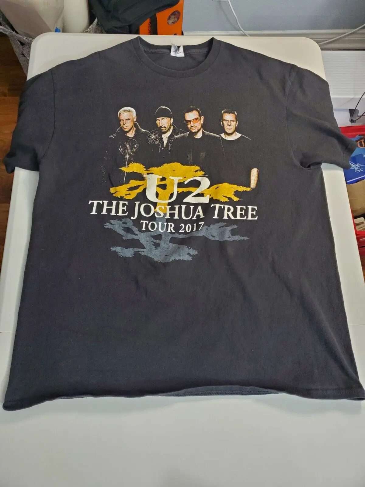U2 The Giosuè Tree 2017 Shirt Mens Large North America Tour Black Graphic Tee