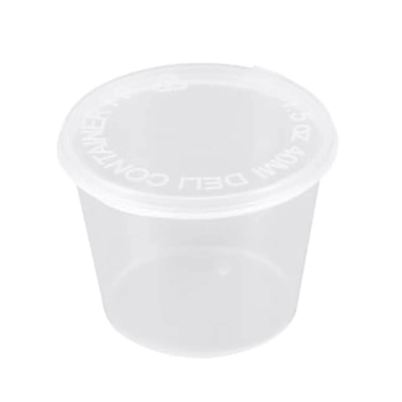 1.5 Oz 드레싱 용기 뚜껑 컵 부분 용기, 플라스틱 조미료 샷 젤리 플라스틱 투명 뚜껑, 소형 보관