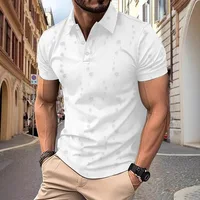 Polo à revers décontracté pour hommes, Streetwear à boutons à pois, haut à motifs imprimés personnalisés, Logo, T-shirt de Golf pour bureau et affaires, nouvelle collection 4