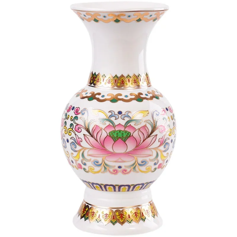 

Китайская керамика Guanyin, бутылка для чистой воды, Будда, зал, поклонение, семейная настольная ваза для цветов, поделки