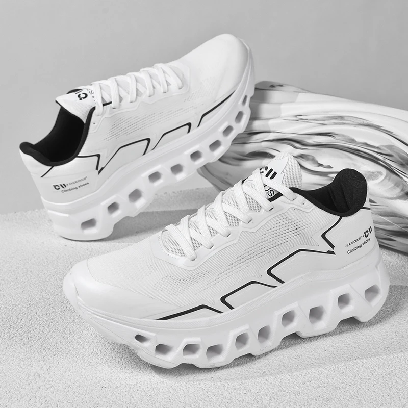 2026 New Men's Running Shoes Breathable Mesh Thick Sole Cushioning Fashionable Multi-Functional Jogging and Casual Sports Shoes 2