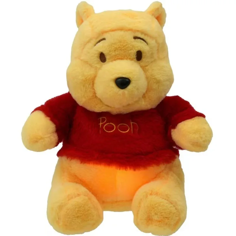 New Breathing Sound and Light Cute Kitty Panda Baby Winnie the Pooh Baby Lulls to Sleep Music Soothing Doll plush toy