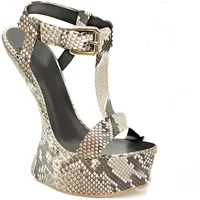 Style étrange sandales croisées Sexy Peep Toe solide accepter personnalisé nouveautés mode femmes chaussures de piste 6