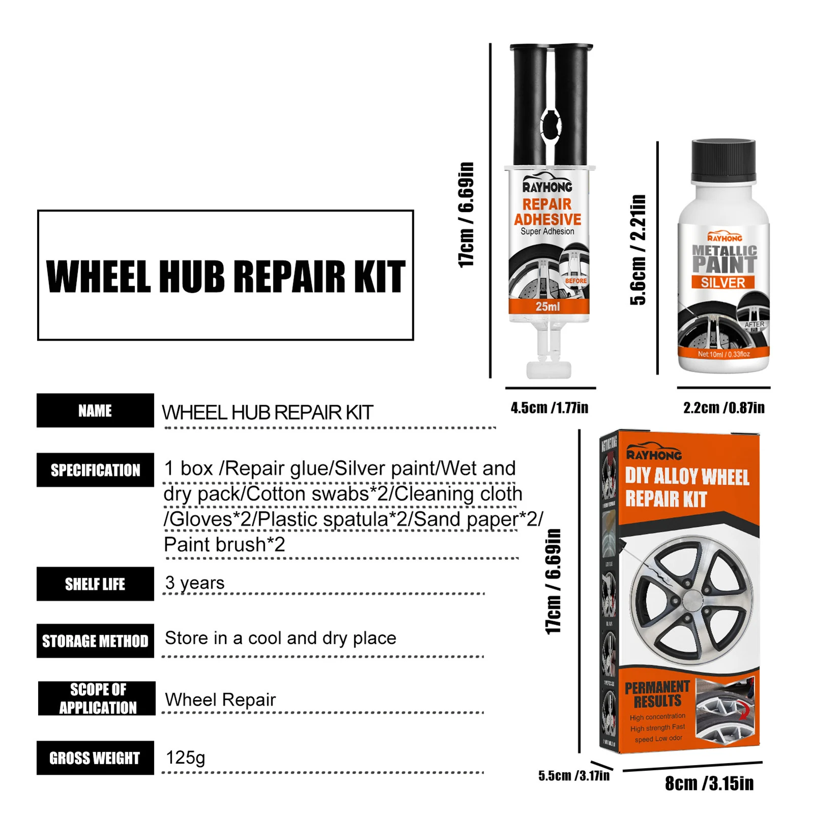 Wheel Scratch Repair Kit Alloy Rim Scrapes Scratches Remover Silver Wheel Paint Car Rim Repair Kit Fix Quick And Easy wheel scratch repair kit
