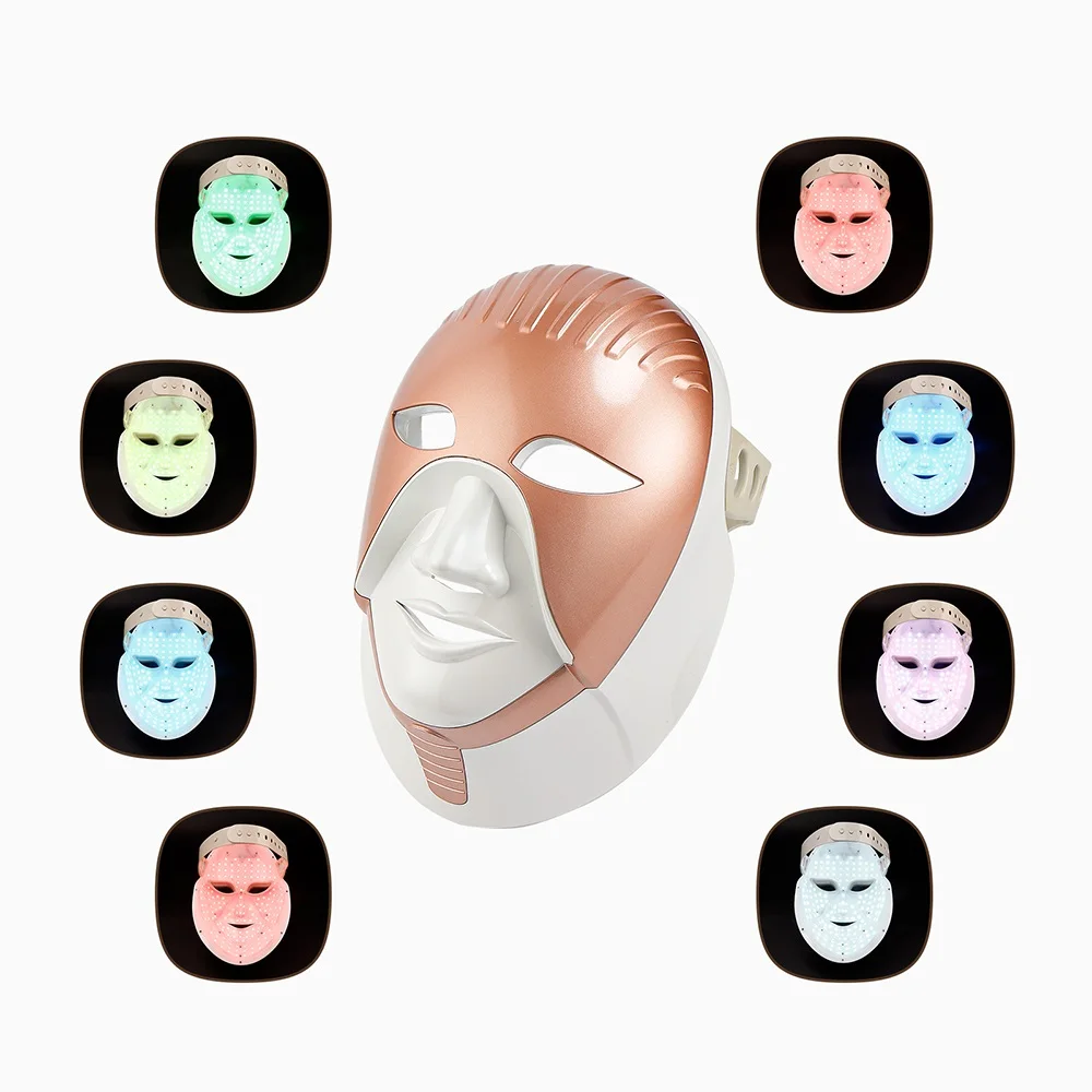 Egyptian Mask Wireless 7 Colors Facial LED Mask Cleopatra 630nm Red Light Smart Touch facials equipment