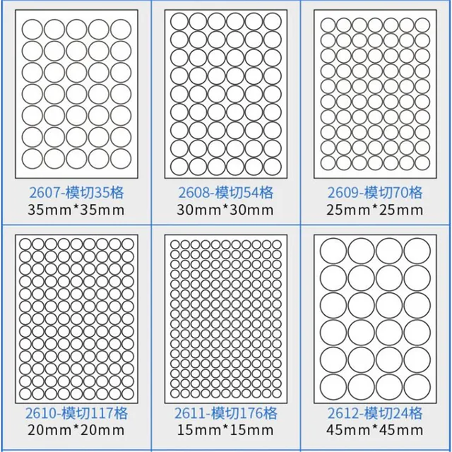 Etichette Adesive Rotonde Bianche 60mm - 25 Fogli A4 Per Stampante, 12 Etichette Per Foglio - Foto 2