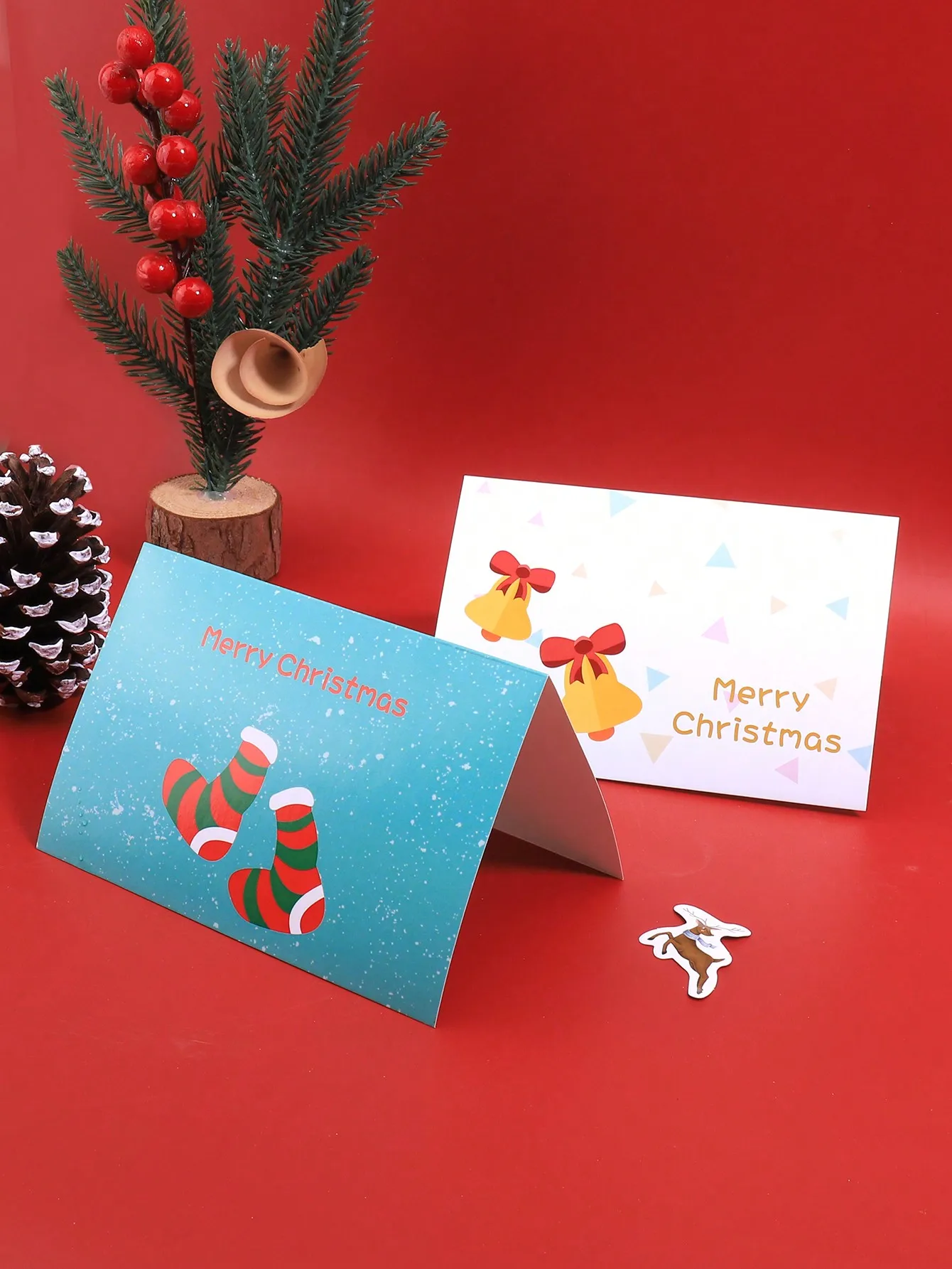 Description Picture 6 of item6pcs/set Christmas greeting card envelope set, for blessings and holiday invitations to teachers, friends, and classmates