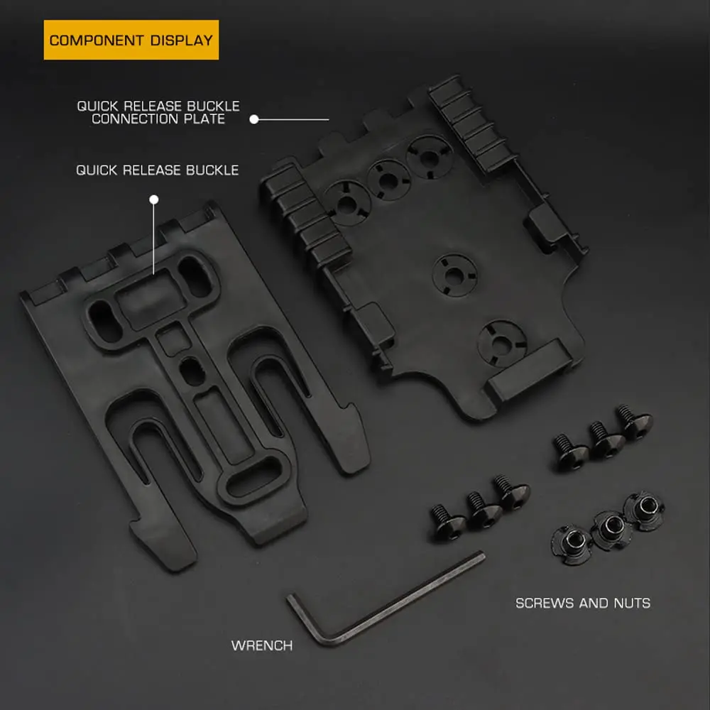 Tactical Quick Locking Gun Holster Platform for Universal Pistols