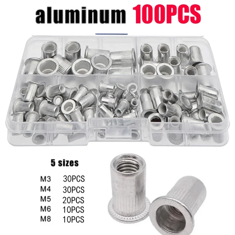 Rebite Nuts Gun Mandrel Kit, 100pcs, M3,