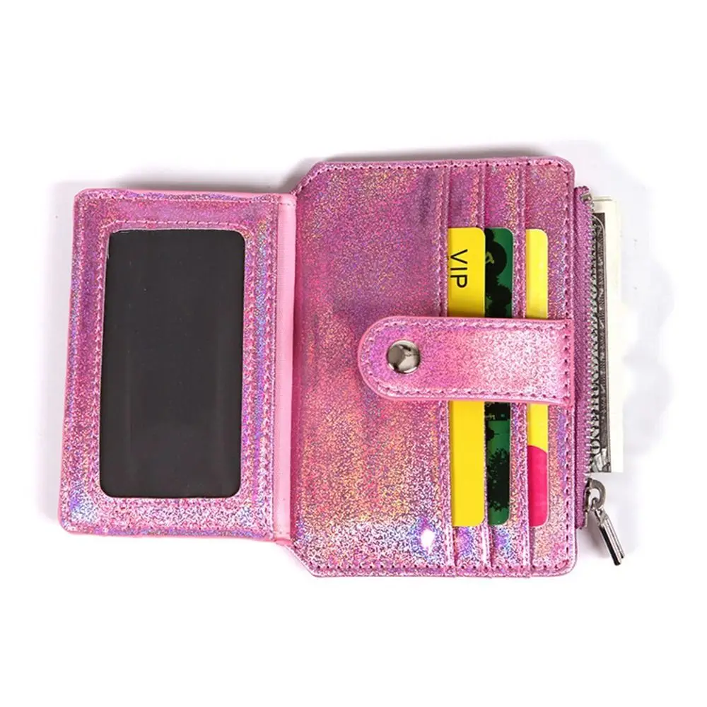 Mini Cute Laser Money Clips Sequins Credit Card Holder Crystal Color Multi Card Slim Wallet Bus ID Case Cardholder credit card holder,id card holder,metal money clip