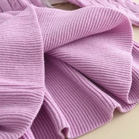 Robe d'hiver en laine tricotée à manches longues pour filles, pull de princesse tricoté à volants, vêtements décontractés, automne 6