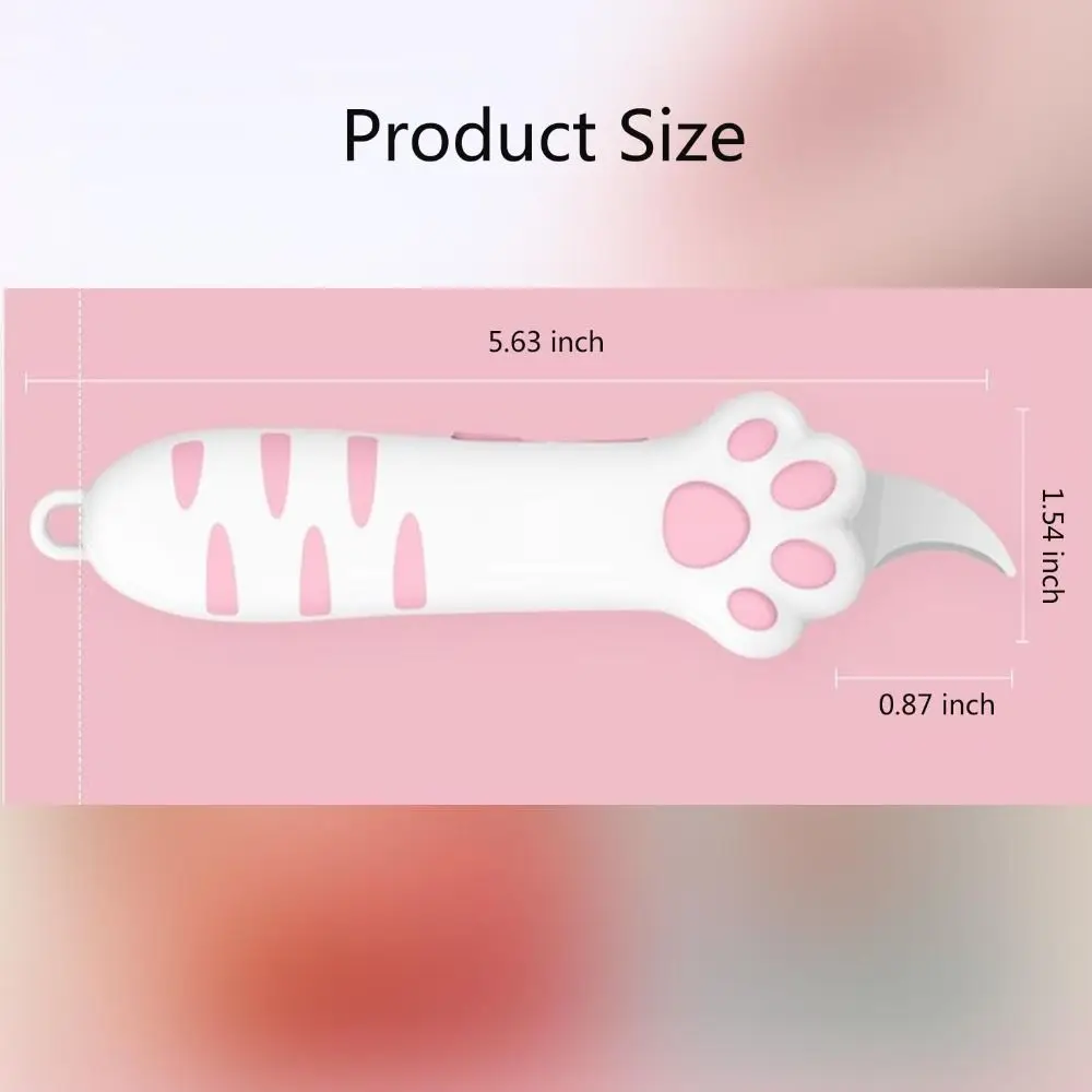 Creative Cat Paw Box Cutter Portable Plastic Cat Box Paper Cutter Paper Cutting Tool Retractable Letter Opener Gift Opener