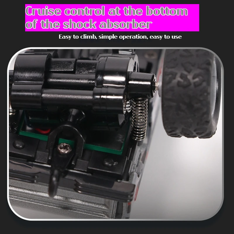 1:64 Speed ​​Mini Off-Road Remote Control Car Alloy Cool Lighting Shock Absorption Children's Desktop Competition Toy Small Gift 4