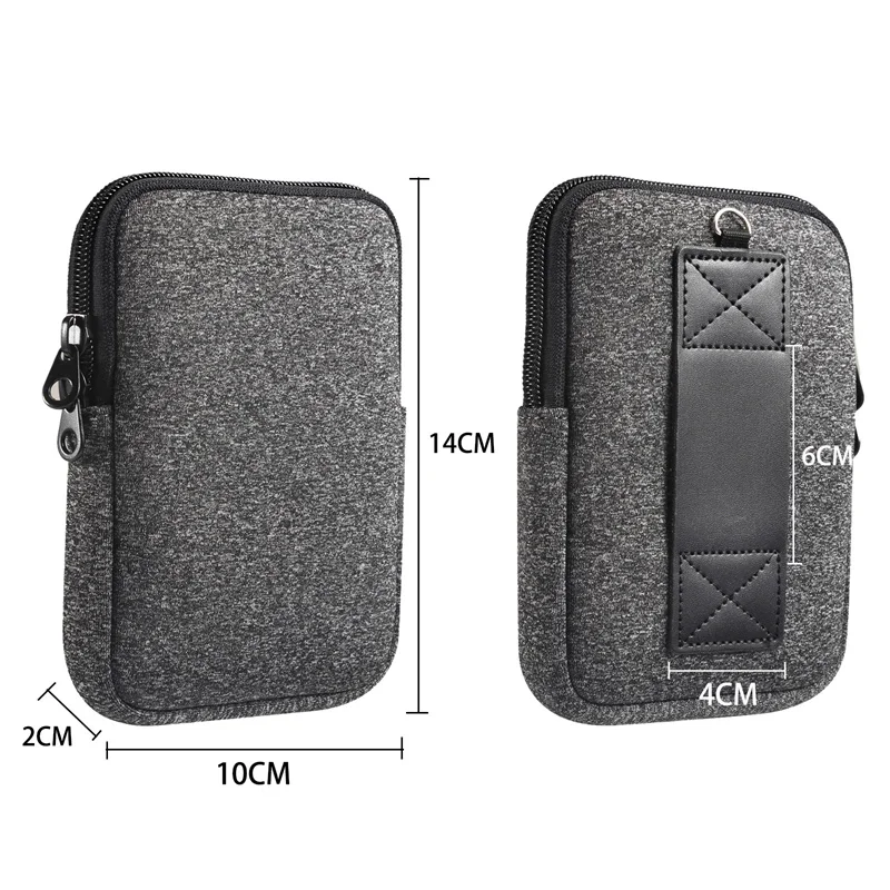 Multipurpose Zipper Waist Bag Folding Mobile Phone Pouch