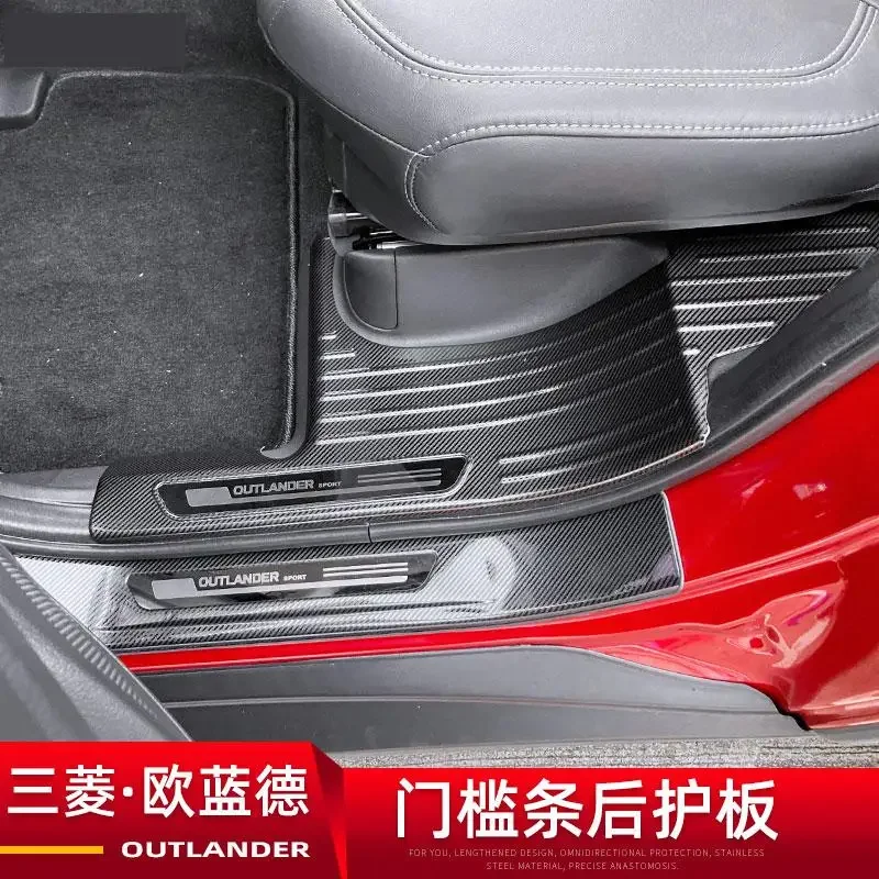 

Высококачественная Накладка на порог/порог и задний бампер из нержавеющей стали для Mitsubishi Outlander 2013-2021, автостайлинг