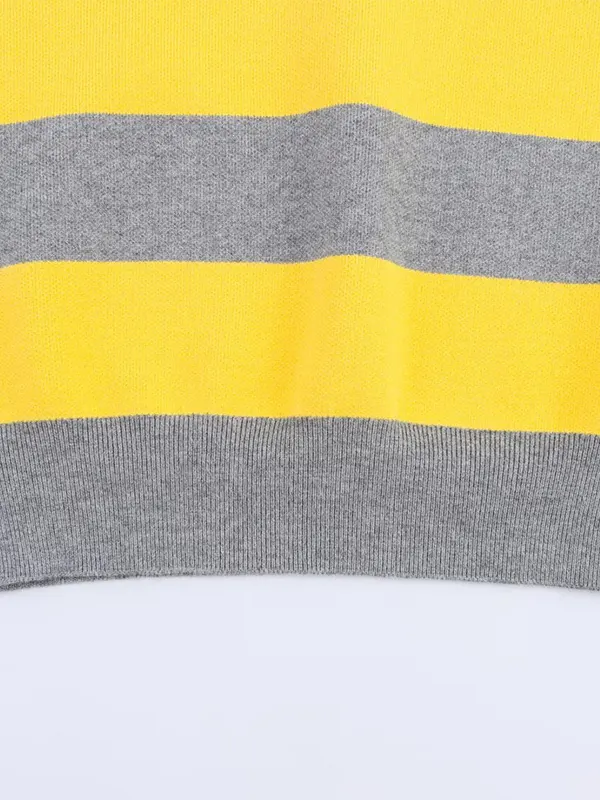 Nlzgmsj 2025  Autumn High Street Chic Women Striped Knitted  Sweaters Women Full Sleeve Vintage Style Tops