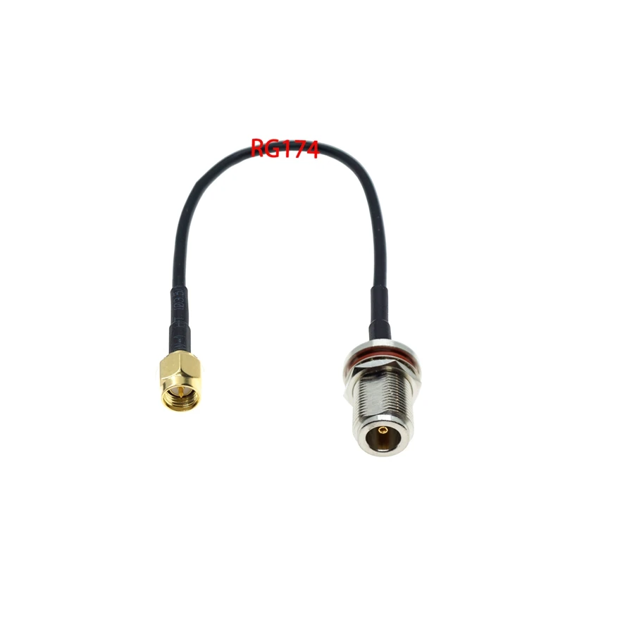 6 Inch RG174 BNC MALE ANGLE To SO239 UHF Female...