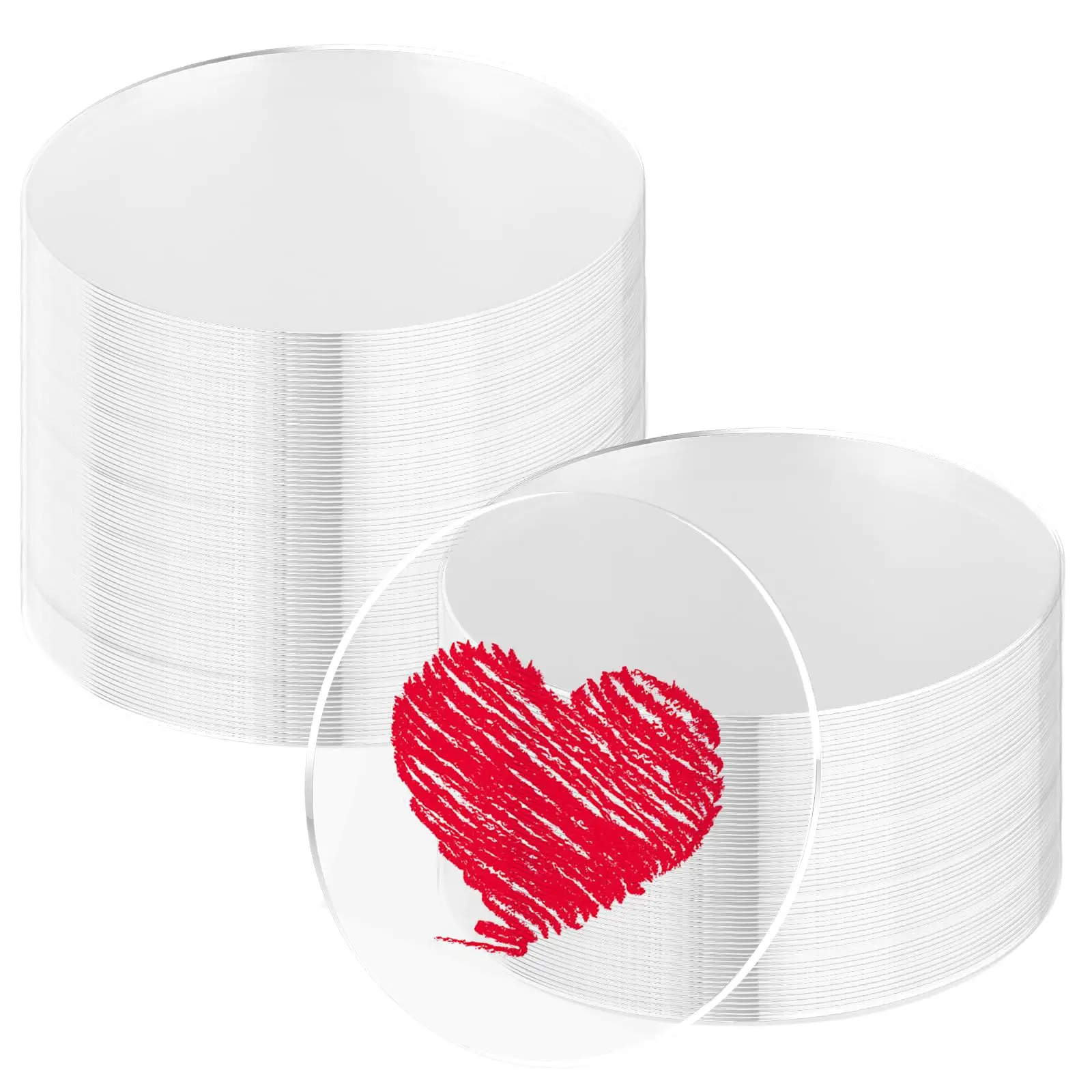 Transparent Acrylic Craft Discs for Cutting, Engraving & Painting