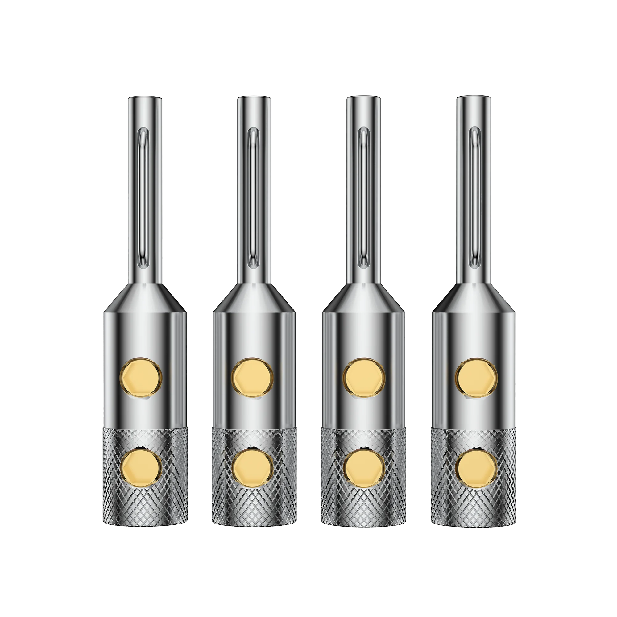 4PCS VB401 Viborg 100% Pure Copper Banana Male plug speaker cable DIY Connector