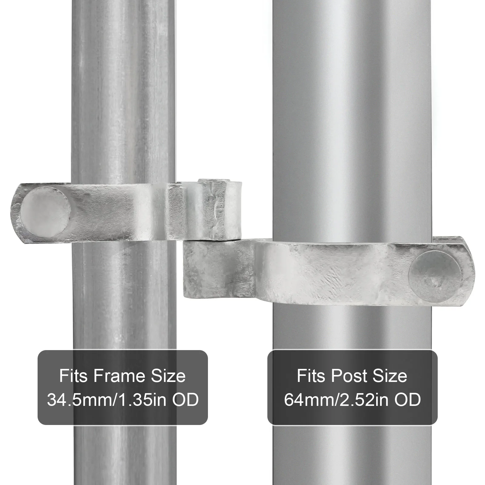 1-3/8 x 2-3/8 Chain Link Fence Gate Post Hinge 1-3/8 Female Hinges 2-3/8 Male Hinges Heavy Duty Gate 2pcs