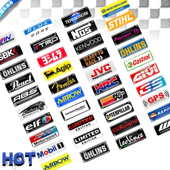 스즈키 야마하 혼다 가와사키용 3D 반사 스티커, 오토바이 자전거 헬멧 탱크 액세서리 스폰서 스티커