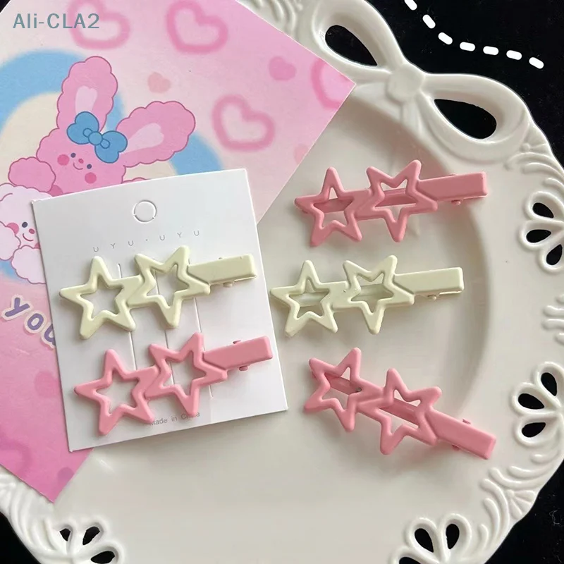 

Fashion Sweet Stars Hairpin Pentagram Duck Beak Hair Clip For Girls Side Bang Barrettes Y2k Hair Accessories