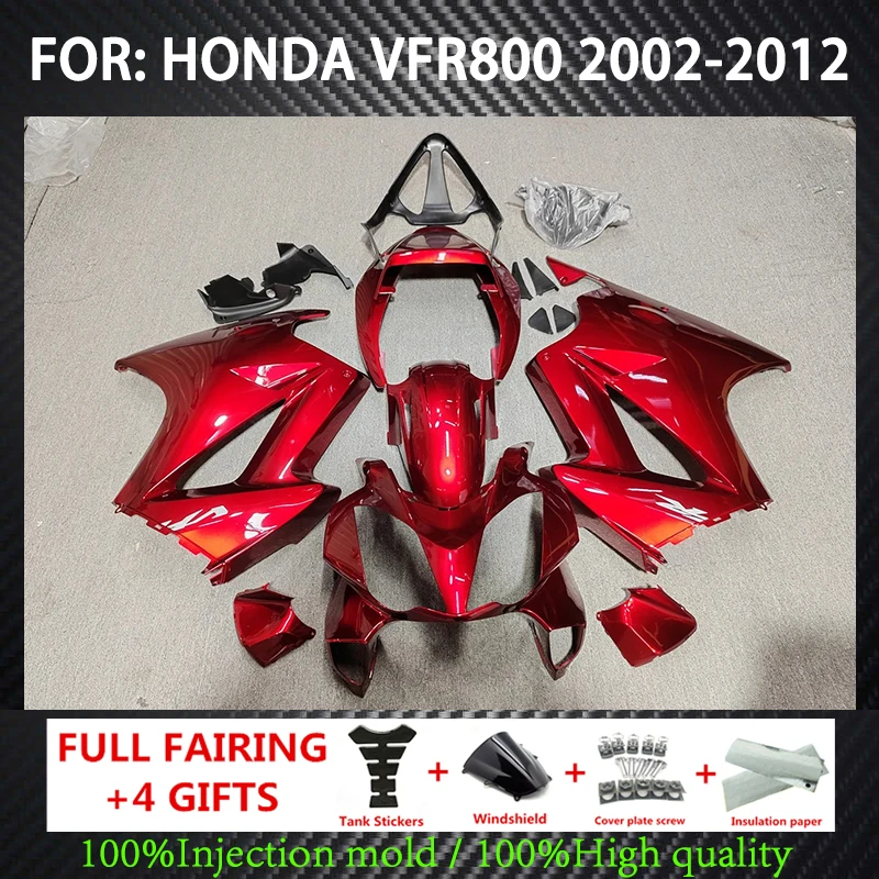 

for VFR800 VFR 800 VTEC 2002-2012 Motorcycle Bodywork Set Injection ABS Plastics Full Fairings Kit Mold Accessories
