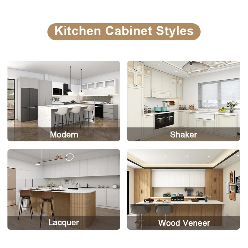 House Smart Melamine Kitchen Cabinet Luxury Modern Kitchen Cabinets