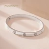 MOONLIGHT Classic Lovers Bracelets Woman Bracelets Stainless Steel Bangles and Bangles Cubic Zirconia Golden Woman Jewelry Gifts 4