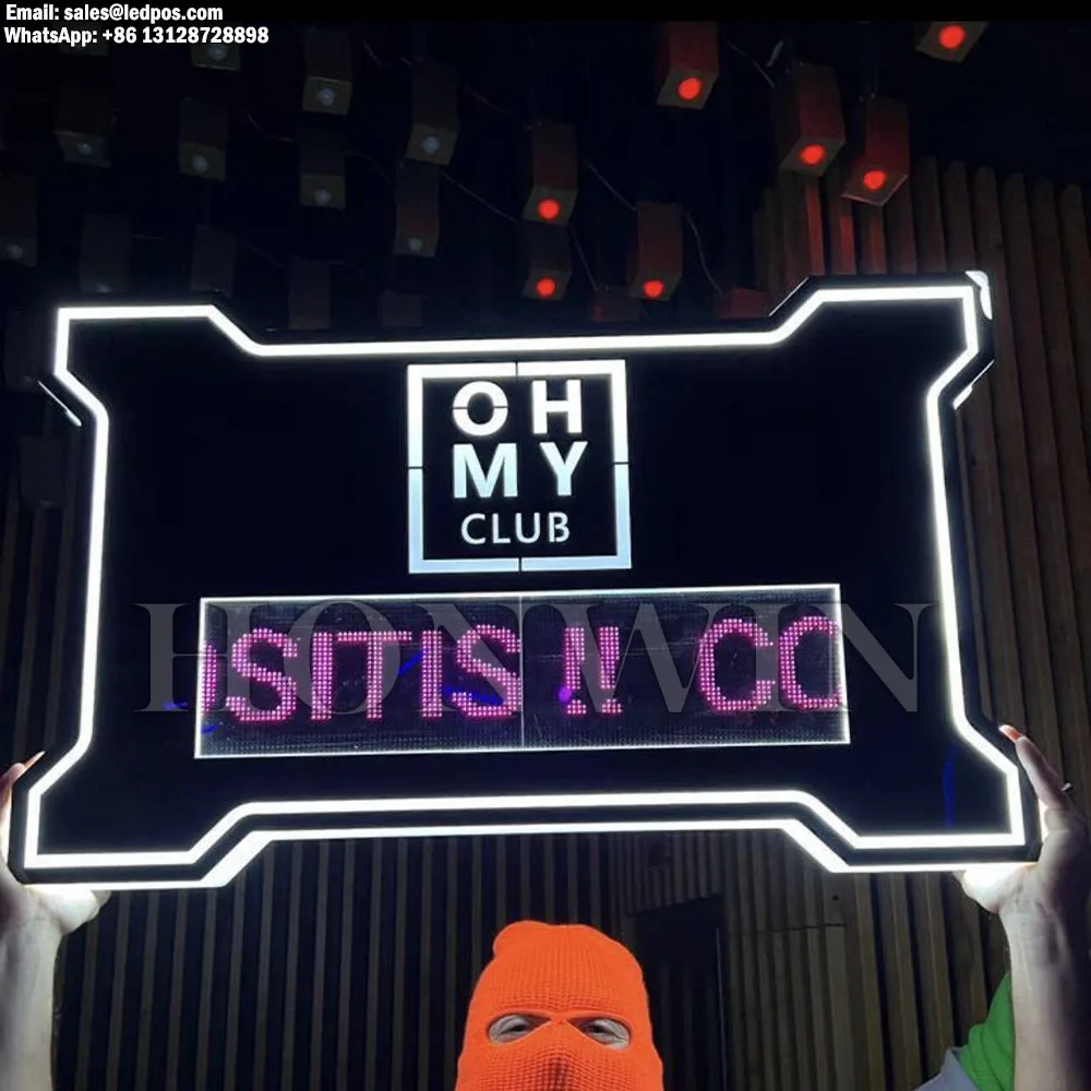 

OEM клуб Майами пляж приложение управление планшетом цифровое сообщение приветственная доска VIP с днем рождения неоновая вывеска светодиодный цифровой ЖК-экран электронная коробка