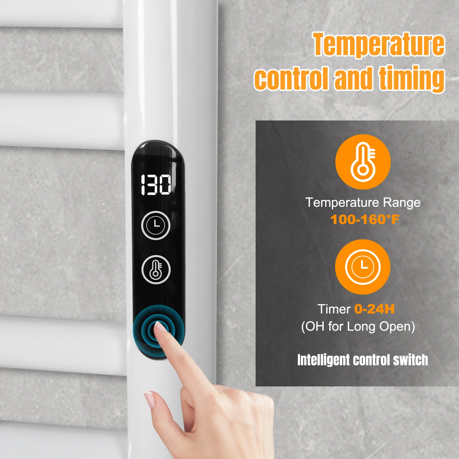 Warm electric heating towel drying rack