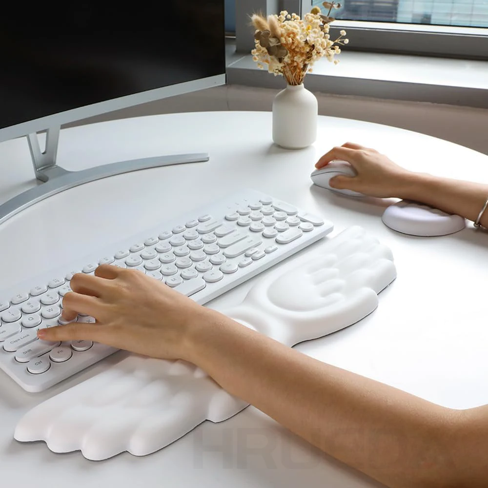 Mechanical Keyboard Mouse Wrist Rest Computer Keyboard Laptop Angel Wing Memory Foam Mouse Cushion Support Pad Wrist Support — view 2
