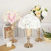 Desktop Metal Centerpieces Vase Flower Holder Gold Color Flower Vase Candle Candlestick Wedding Party Table Ornaments Home Decor 2