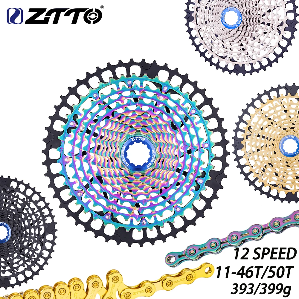 Bicycle Cassette Bike Freewheel ZTTO MTB Bike 12 Speed 11-50T Ultralight Cassette 12s Freewheel k7 12s 11-46T Cassette Ultimate Sprocket Mountain Bike K7 Parts