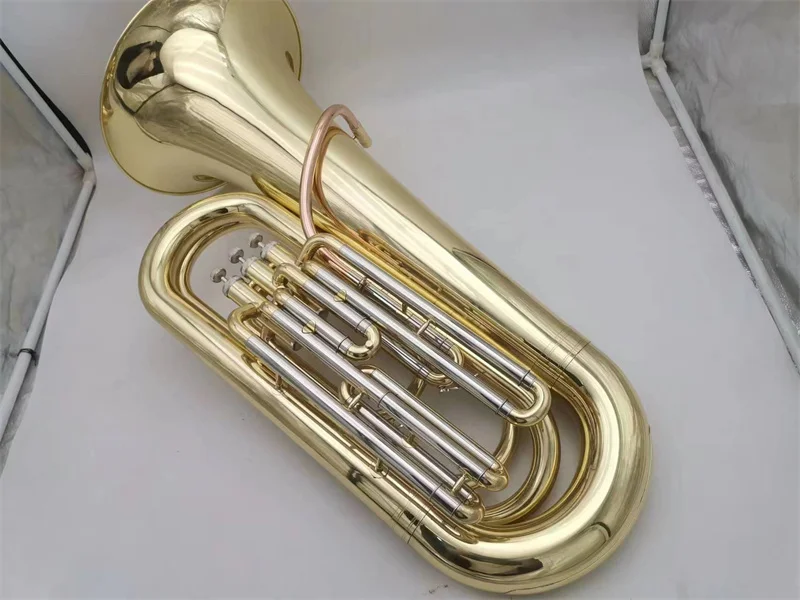 Bb Professional Gold Lacquer Brass Body Tuba