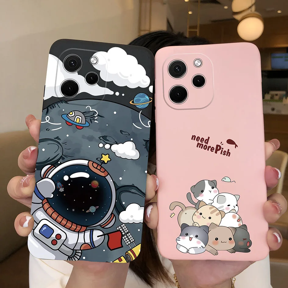Cute Cartoon Dinosaur Bear Soft Silicone Case for Huawei Nova Y61 and Enjoy 50z