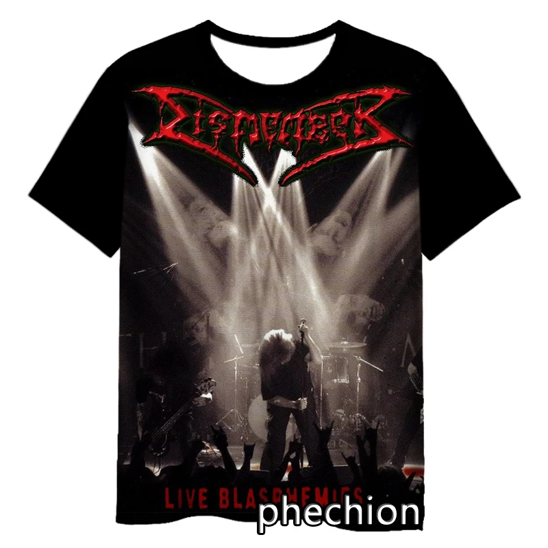 

phechion New Fashion Men/Women Dismember Band 3D Print Short Sleeve T-Shirt Casual Hip Hop Summer T Shirt Tops S235