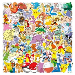 10/50/100Pcs D'anime Pokemon Pikachu Autocollants Enfants Jouet Cahier Moto Skateboard Ordinateur Téléphone Portable Bagages Autocollants 