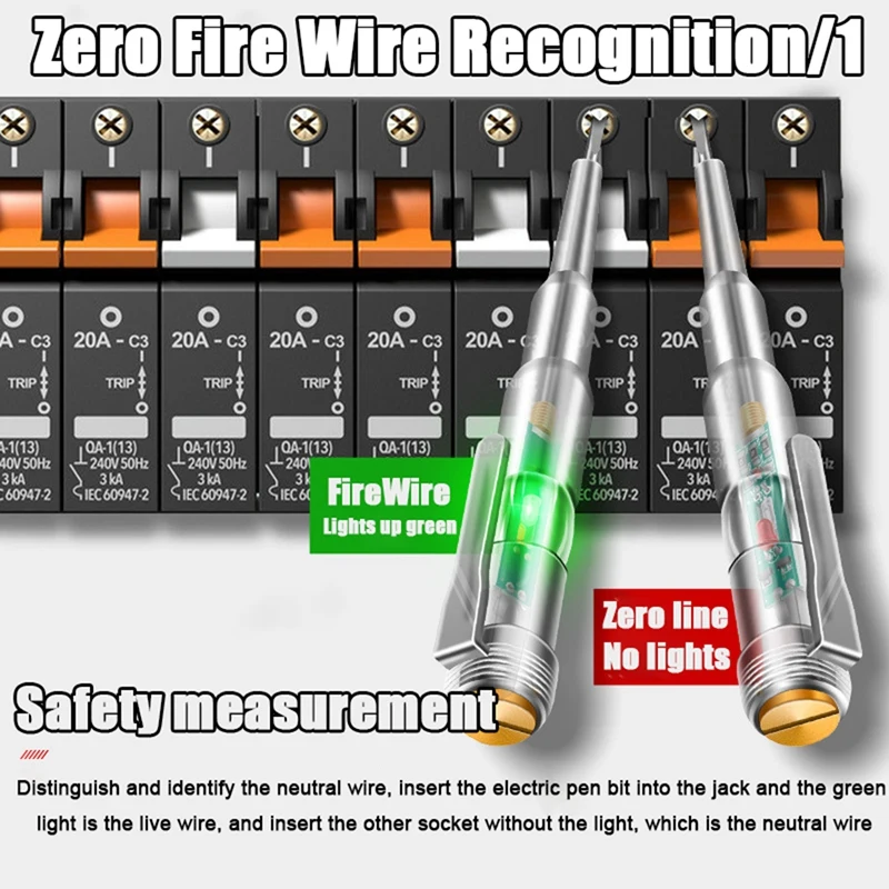 N15R-4PC Intelligent Induction Power Voltage Detector Pen 24-250V Circuit Tester Electrical Screwdriver Indicator Electrician