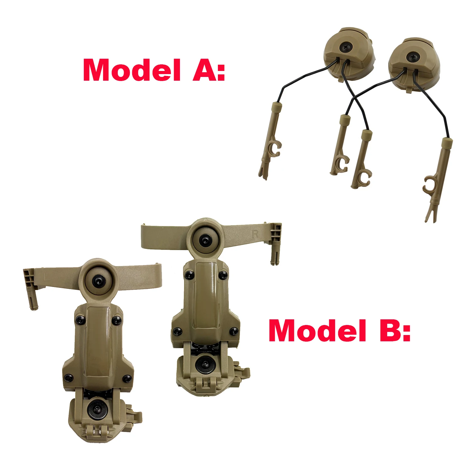 Tactical Headset Bracket Fast Ops Core Helmet ARC Rail Adapter Set fit for Comt