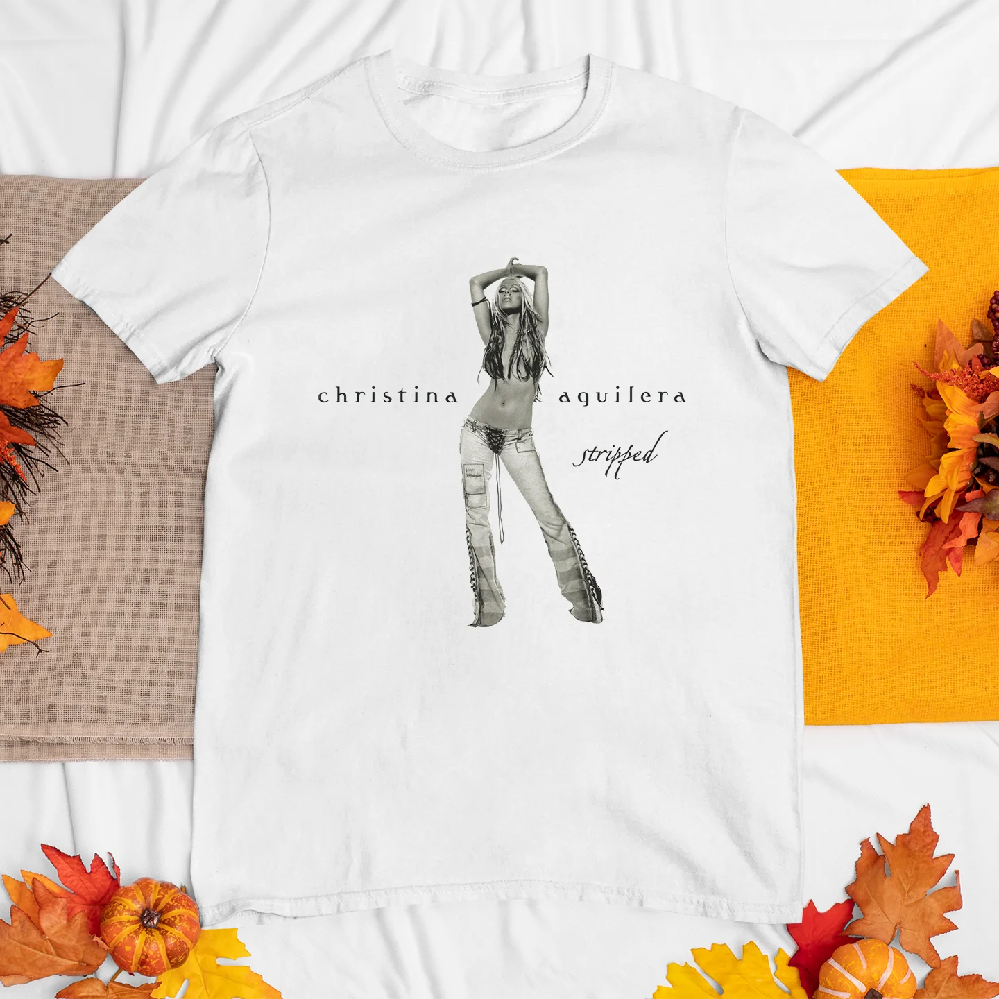 Christina Aguilera - Stripped Album Cover White Unisex S-234Xl T-Shirt Se159