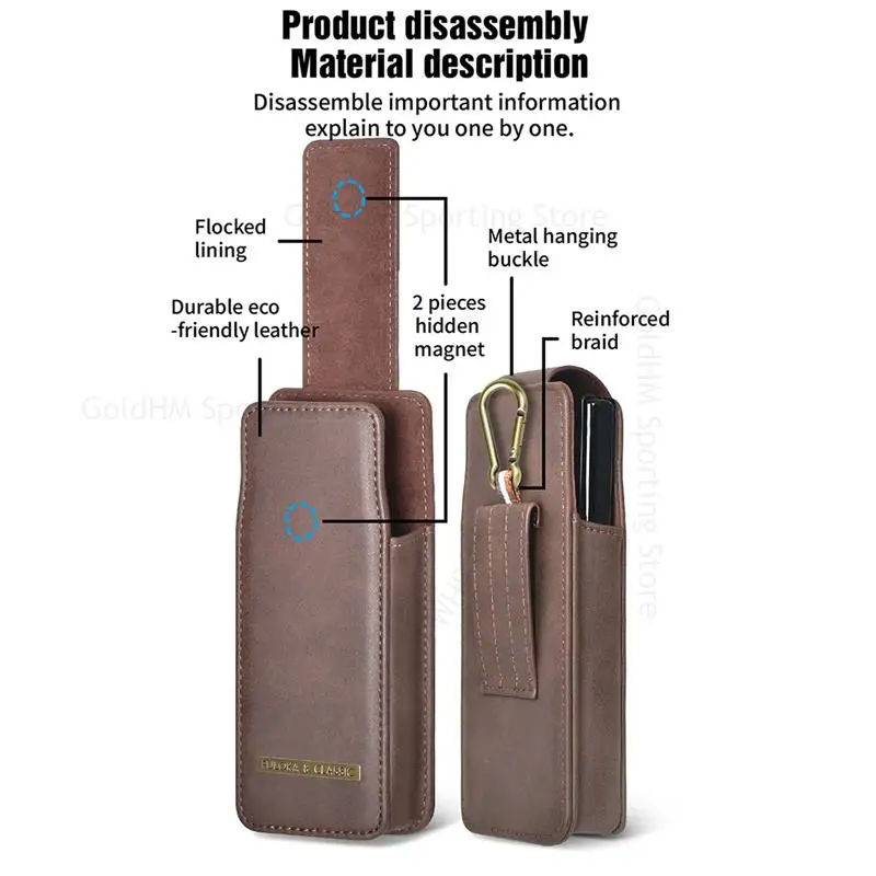 Funda For OnePlus V Fold 5G Leather Phone Pouch Flip Case For One Plus V Fold Belt Waist Bag Holster Cover For Oneplus V Fold 5G