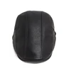 Fashion Men PU Leather Beret Autumn Winter Visor Flat Cap Thicken Warm Hat Berets Vintage England Newsboy Caps Higher Quality 4