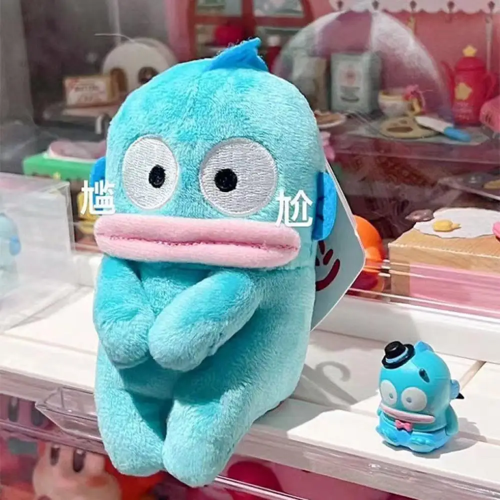 

Новинка Sanrio Hangyodon Симпатичные плюшевые куклы игрушки Kawaii Сидящая рука мягкая игрушка для девочек фотография подарки игрушки