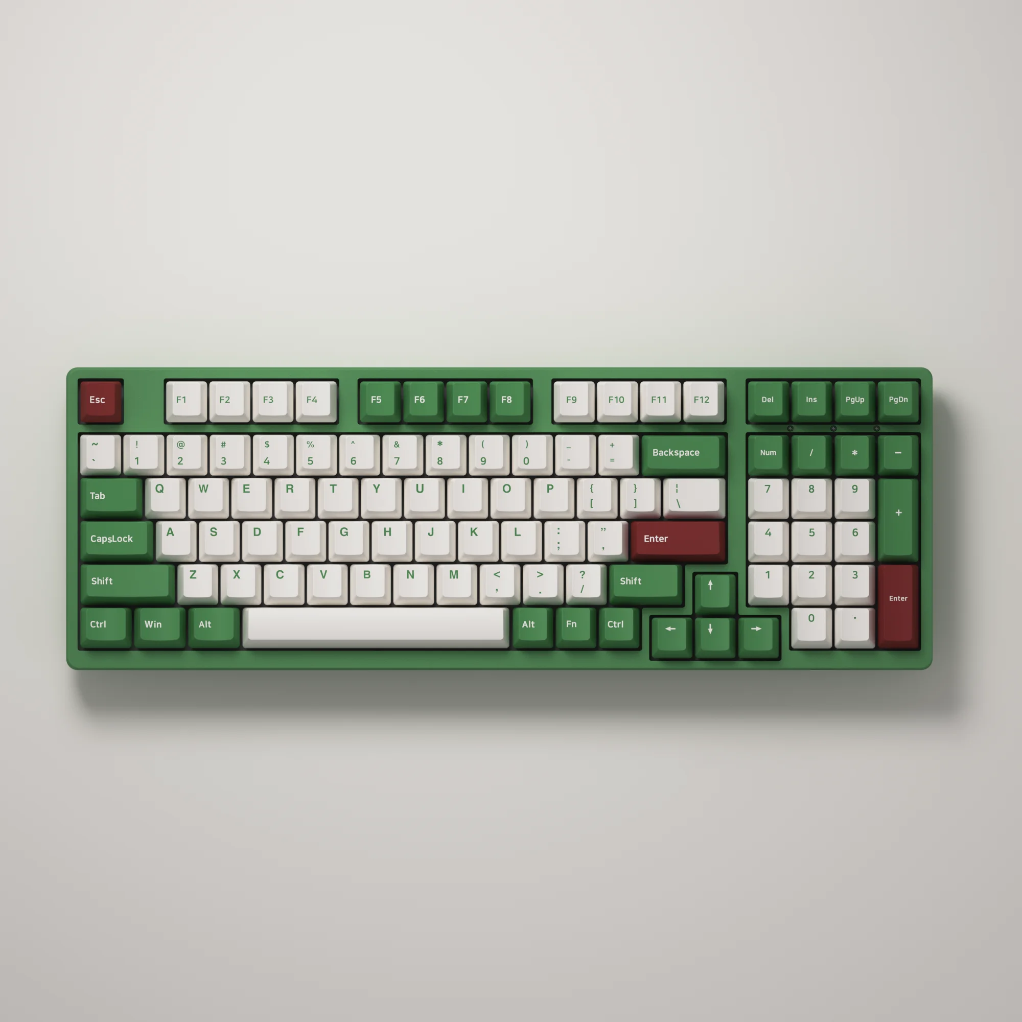 Akko ASA PBTダブルショット Matcha Red Bean Matcha Red Bean Keycap Set