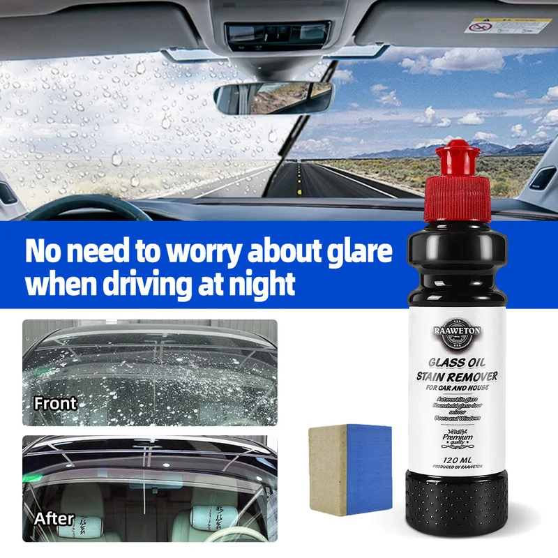 1pc Car Glass Oil Film Cleaner, Bathroom, Window, Car Windshield Polish  Degreaser Multifunctional Cleaning Product