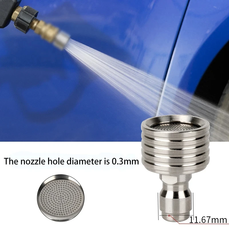 Water Gun Interface Washing Nozzle Stainless Steel 1/4 Quick Connect Wash Cars Garden Tool