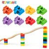 5/10PCS Wooden Train Track Accessories Plastic Building Blocks Adapters Wooden Track Connectors fit for Brand Wood Tracks Toys 1