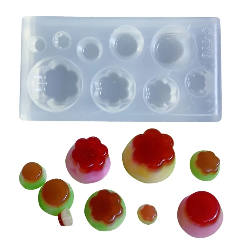 

652F Silicone Mold Cute Pudding Shape Pendants Epoxy Resin Molds for DIY Epoxy Resin Crafting Mould Jewelry Making Crafts